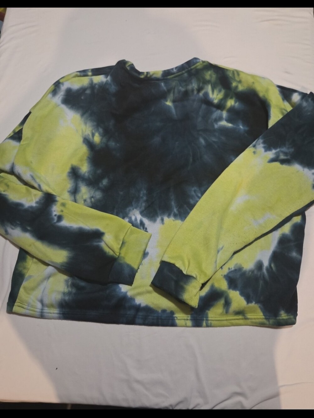 Pop fit women's 2X green tie dye sweatshirt #07